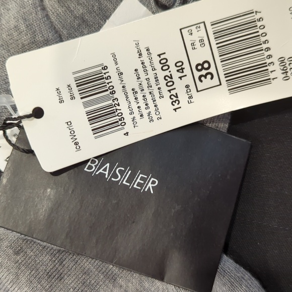 NWT Basler Grey wool & silk button up cardigan with left chest details - Picture 8 of 11